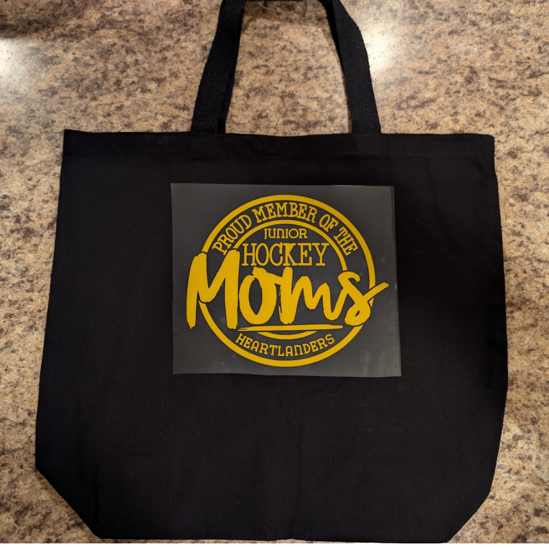 Custom hockey mom club tote