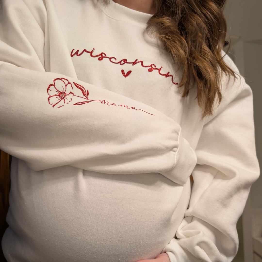 Wisconsin mama crewneck
